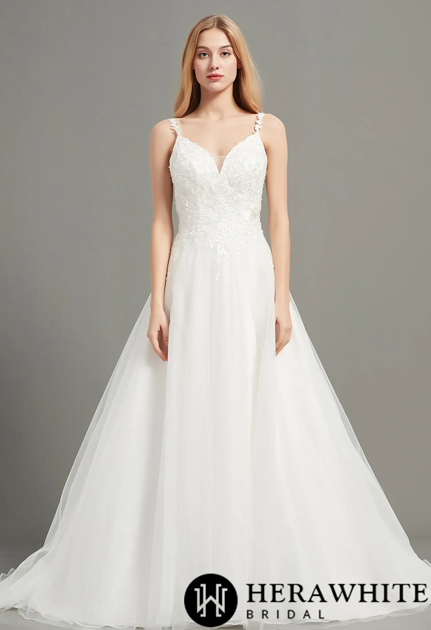 Bride in an ivory silk slip minimalist wedding gown