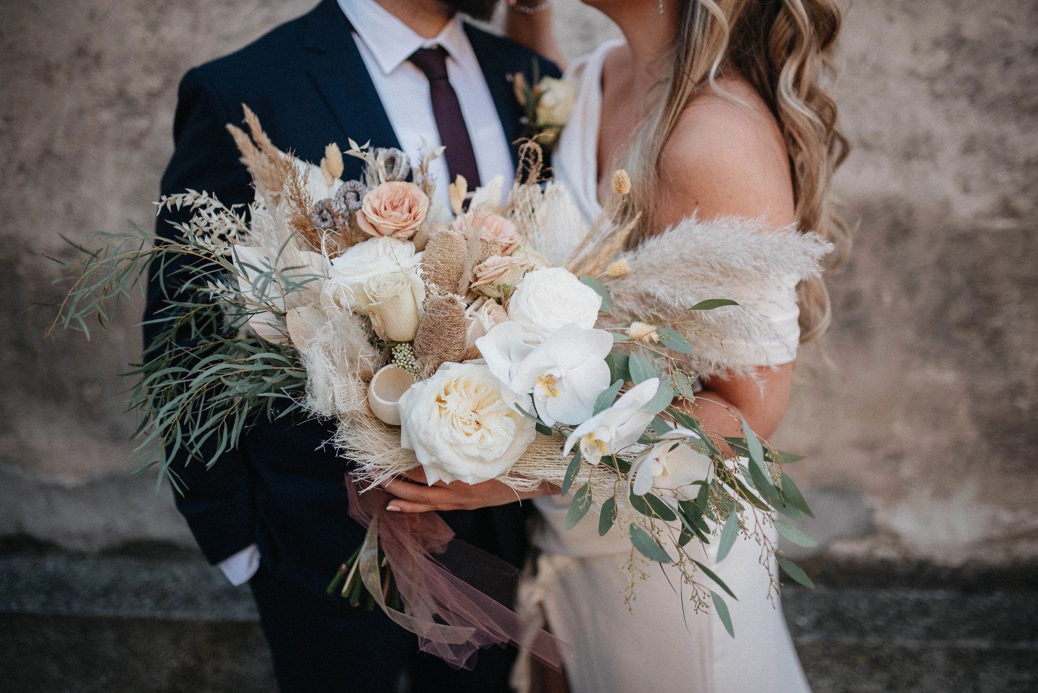 Bride in elegant wedding gown, romantic portrait